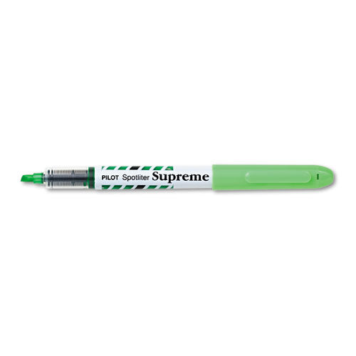Pilot® Spotliter Supreme Highlighter, Fluorescent Green Ink, Chisel Tip, Green-white Barrel freeshipping - TVN Wholesale