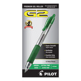 Pilot® G2 Premium Gel Pen, Retractable, Extra-fine 0.5 Mm, Green Ink, Smoke Barrel, Dozen freeshipping - TVN Wholesale