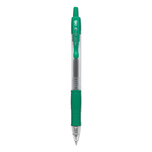 Pilot® G2 Premium Gel Pen, Retractable, Extra-fine 0.5 Mm, Green Ink, Smoke Barrel, Dozen freeshipping - TVN Wholesale