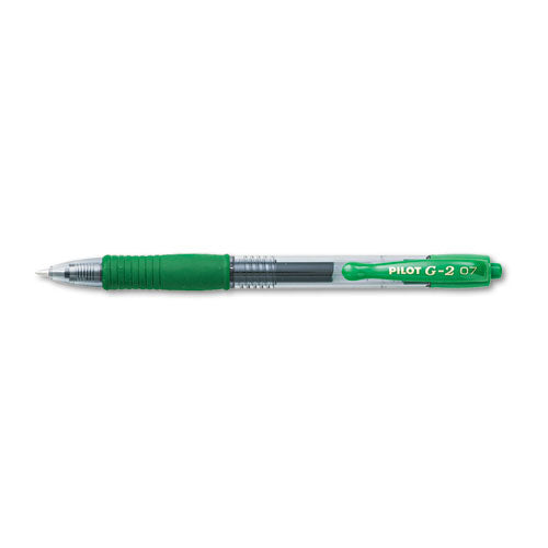 Pilot® G2 Premium Gel Pen, Retractable, Fine 0.7 Mm, Green Ink, Smoke Barrel, Dozen freeshipping - TVN Wholesale