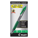 Pilot® G2 Premium Gel Pen, Retractable, Fine 0.7 Mm, Green Ink, Smoke Barrel, Dozen freeshipping - TVN Wholesale