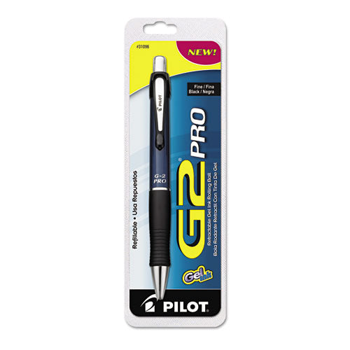 Pilot® G2 Pro Gel Pen, Retractable, Fine 0.7 Mm, Black Ink, Blue Barrel freeshipping - TVN Wholesale
