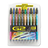 G2 Premium Gel Pen, Retractable, Fine 0.7 Mm, Assorted Ink And Barrel Colors, 20-pack