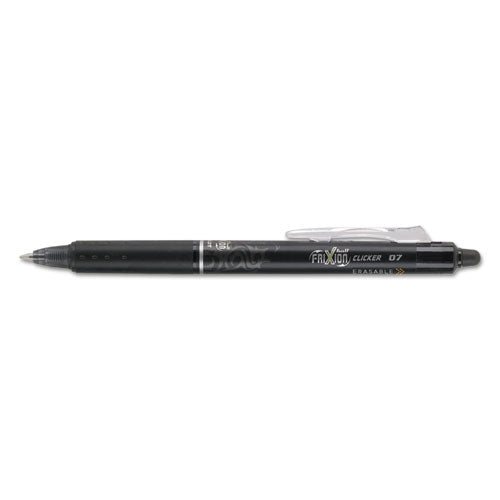 Pilot® Frixion Clicker Erasable Gel Pen, Retractable, Fine 0.7 Mm, Black Ink, Black Barrel freeshipping - TVN Wholesale