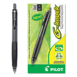 Pilot® G-knock Begreen Gel Pen, Retractable, Fine 0.7 Mm, Black Ink, Black Barrel, Dozen freeshipping - TVN Wholesale
