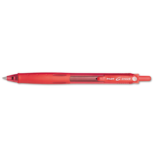 Pilot® G-knock Begreen Gel Pen, Retractable, Fine 0.7 Mm, Red Ink, Red Barrel, Dozen freeshipping - TVN Wholesale