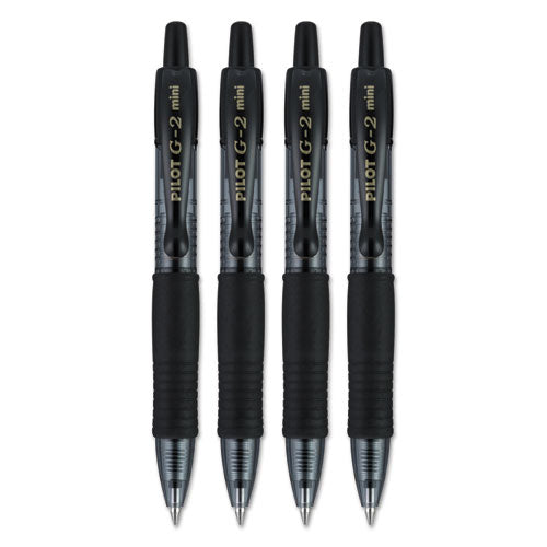 Pilot® G2 Mini Gel Pen, Retractable, Fine 0.7 Mm, Black Ink, Black Barrel, 4-pack freeshipping - TVN Wholesale