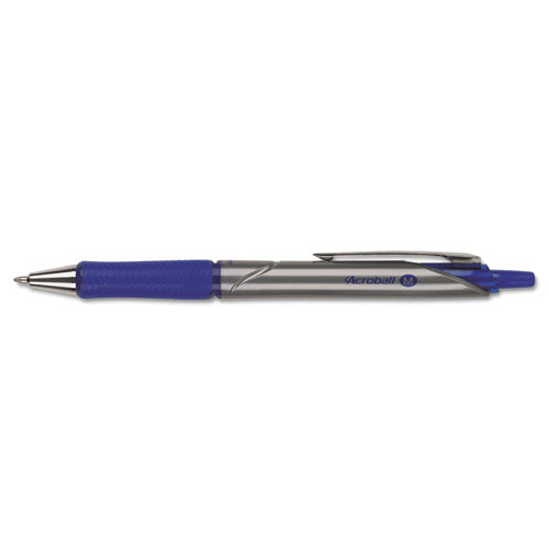 Pilot® Acroball Pro Advanced Ink Ballpoint Pen, Retractable, Medium 1 Mm, Red Ink, Silver Barrel, Dozen freeshipping - TVN Wholesale