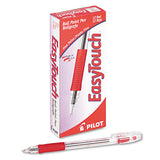 Pilot® Easytouch Ballpoint Pen, Stick, Fine 0.7 Mm, Red Ink, Clear Barrel, Dozen freeshipping - TVN Wholesale