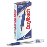 Easytouch Ballpoint Pen, Stick, Medium 1 Mm, Blue Ink, Clear Barrel, Dozen