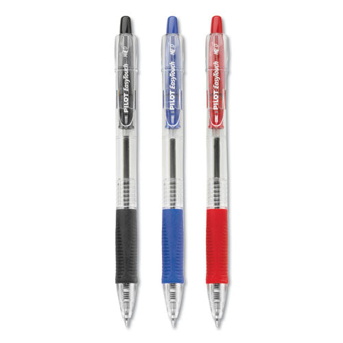 Pilot® Easytouch Ballpoint Pen, Retractable, Fine 0.7 Mm, Black Ink, Clear Barrel, Dozen freeshipping - TVN Wholesale