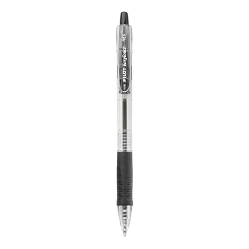Pilot® Easytouch Ballpoint Pen, Retractable, Medium 1 Mm, Black Ink, Clear Barrel, Dozen freeshipping - TVN Wholesale
