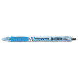 B2p Bottle-2-pen Recycled Ballpoint Pen, Retractable, Fine 0.7 Mm, Black Ink, Translucent Blue Barrel, Dozen