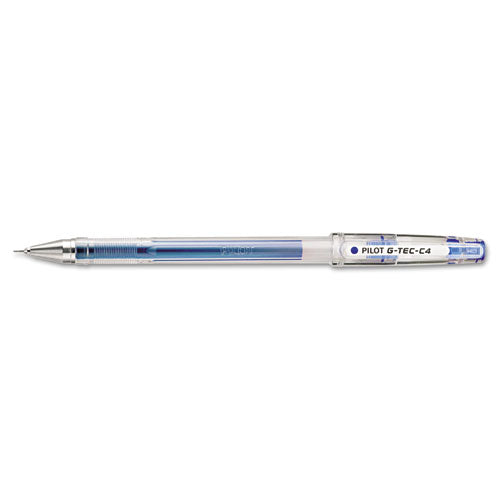 Pilot® G-tec-c Ultra Gel Pen, Stick, Extra-fine 0.4 Mm, Blue Ink, Clear Barrel, Dozen freeshipping - TVN Wholesale