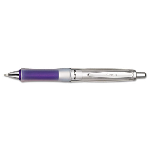 Pilot® Dr. Grip Center Of Gravity Ballpoint Pen, Retractable, Medium 1 Mm, Black Ink, Silver-navy Grip Barrel freeshipping - TVN Wholesale