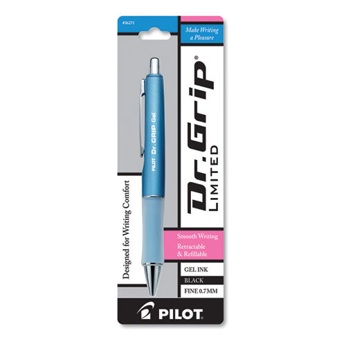 Pilot® Dr. Grip Limited Gel Pen, Retractable, Fine 0.7 Mm, Black Ink, Charcoal Gray Barrel freeshipping - TVN Wholesale