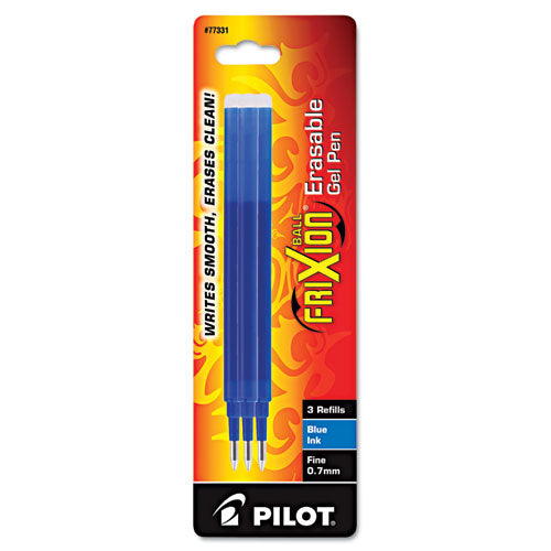Pilot® Refill For Pilot Frixion Erasable, Frixion Ball, Frixion Clicker And Frixion Lx Gel Ink Pens, Fine Tip, Black Ink, 3-pack freeshipping - TVN Wholesale