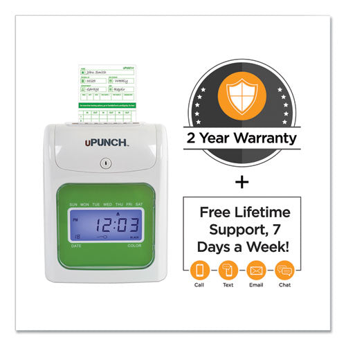 uPunch™ Hn1500 Electronic Non-calculating Time Clock Bundle, Lcd Display, Beige-green freeshipping - TVN Wholesale