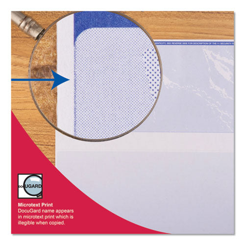 DocuGard™ Security Business Checks, 11 Features, 8.5 X 11, Blue Marble Top, 500-ream freeshipping - TVN Wholesale