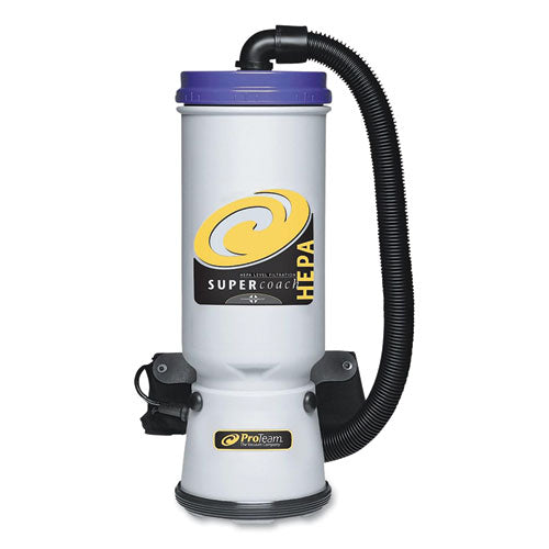 ProTeam® Super Coachvac Backpack Vacuum With Xover Telescoping One-piece Wand, 10 Qt Tank Capacity, Gray-purple freeshipping - TVN Wholesale