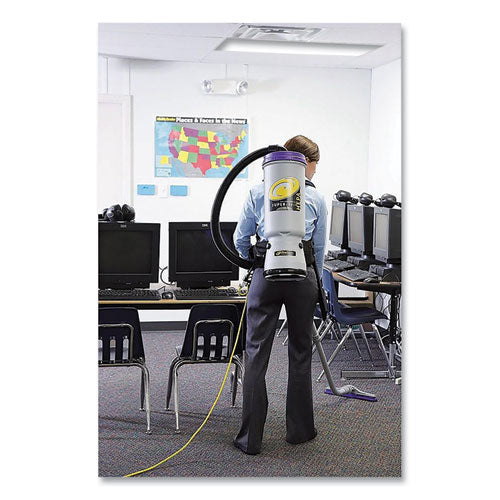 ProTeam® Super Coachvac Backpack Vacuum With Xover Telescoping One-piece Wand, 10 Qt Tank Capacity, Gray-purple freeshipping - TVN Wholesale