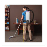 ProTeam® Super Coach Pro 10 Backpack Vacuum With Xover Fixed-length Two-piece Wand, 10 Qt Tank Capacity, Gray-purple freeshipping - TVN Wholesale