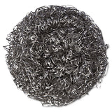Kurly Kate® Stainless Steel Scrubbers, Large, 4 X 4, Steel Gray, 12 Scrubbers-pack, 6 Packs-carton freeshipping - TVN Wholesale