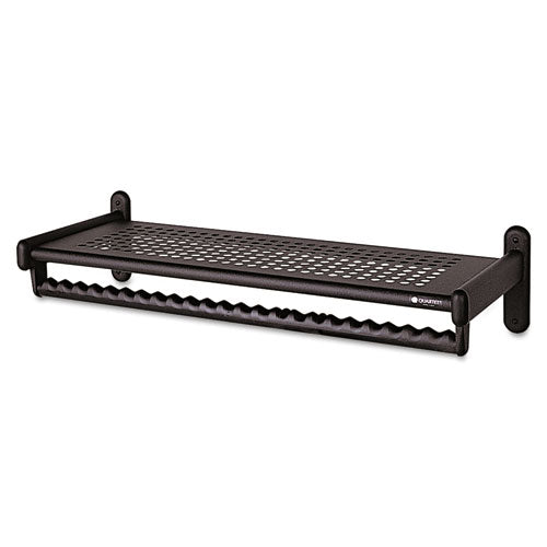 Quartet® Metal Wall Shelf Rack, Powder Coated Textured Steel, 48w X 14.5d X 6h, Black freeshipping - TVN Wholesale