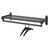 Quartet® Metal Wall Shelf Rack, Powder Coated Textured Steel, 48w X 14.5d X 6h, Black freeshipping - TVN Wholesale