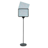 Quartet® Sign(ware) Pedestal Sign, 14 X 11, Assorted Signage, Black Frame freeshipping - TVN Wholesale