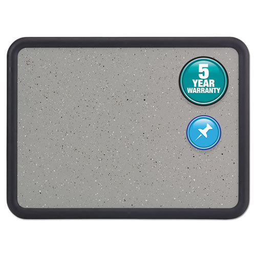 Quartet® Contour Granite Gray Tack Board, 36 X 24, Black Frame freeshipping - TVN Wholesale