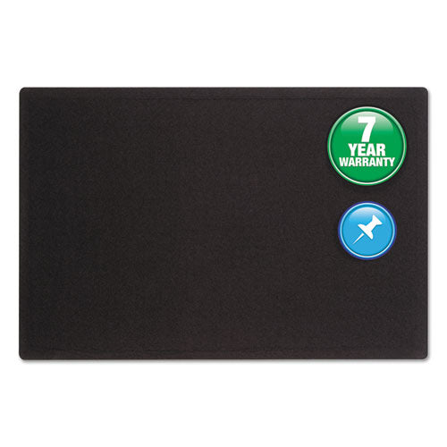 Quartet® Oval Office Fabric Bulletin Board, 36 X 24, Black freeshipping - TVN Wholesale