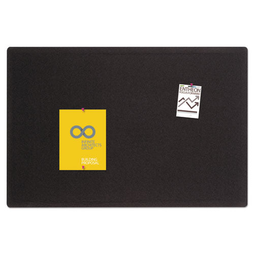 Quartet® Oval Office Fabric Bulletin Board, 36 X 24, Black freeshipping - TVN Wholesale