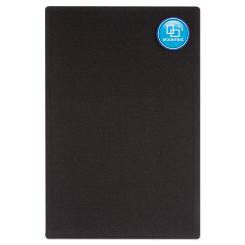 Quartet® Oval Office Fabric Bulletin Board, 36 X 24, Black freeshipping - TVN Wholesale