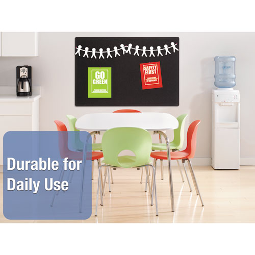 Quartet® Oval Office Fabric Bulletin Board, 36 X 24, Black freeshipping - TVN Wholesale