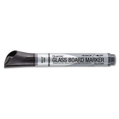 Quartet® Premium Glass Board Dry Erase Marker, Broad Bullet Tip, Black, Dozen freeshipping - TVN Wholesale