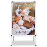 Quartet® Improv A-frame Sign With Total Erase Surface, Aluminum, 28 1-2w X 42h, Silver freeshipping - TVN Wholesale