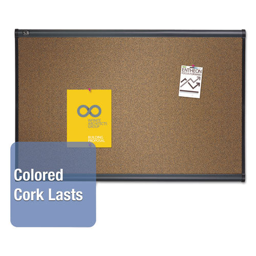 Quartet® Prestige Bulletin Board, Brown Graphite-blend Surface, 48 X 36, Aluminum Frame freeshipping - TVN Wholesale