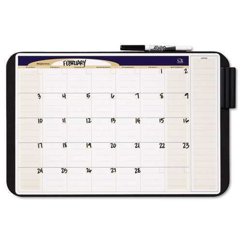 Quartet® Tack And Write Monthly Calendar Board, 23 X 17, White Surface, Black Frame freeshipping - TVN Wholesale