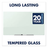 Quartet® Invisamount Magnetic Glass Marker Board, Frameless, 74" X 42", White Surface freeshipping - TVN Wholesale