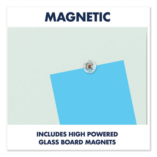 Quartet® Invisamount Magnetic Glass Marker Board, Frameless, 74" X 42", White Surface freeshipping - TVN Wholesale