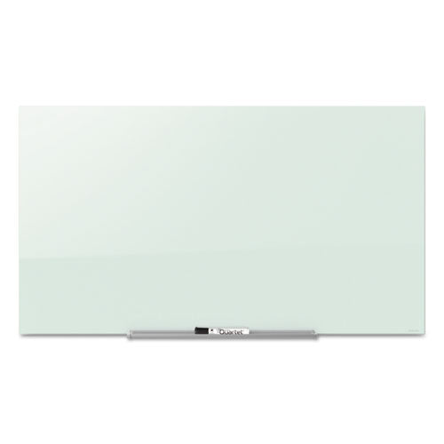Quartet® Invisamount Magnetic Glass Marker Board, Frameless, 85" X 48", White Surface freeshipping - TVN Wholesale