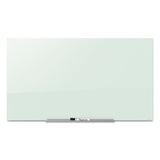 Quartet® Invisamount Magnetic Glass Marker Board, Frameless, 85" X 48", White Surface freeshipping - TVN Wholesale