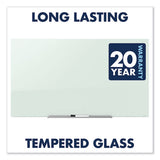 Quartet® Invisamount Magnetic Glass Marker Board, Frameless, 85" X 48", White Surface freeshipping - TVN Wholesale