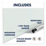Quartet® Invisamount Magnetic Glass Marker Board, Frameless, 85" X 48", White Surface freeshipping - TVN Wholesale