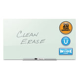 Quartet® Invisamount Magnetic Glass Marker Board, Frameless, 85" X 48", White Surface freeshipping - TVN Wholesale