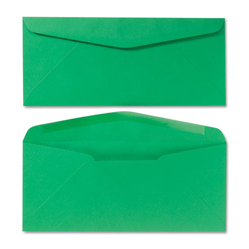 Quality Park™ Colored Envelope, #10, Commercial Flap, Gummed Closure, 4.13 X 9.5, Green, 25-pack freeshipping - TVN Wholesale