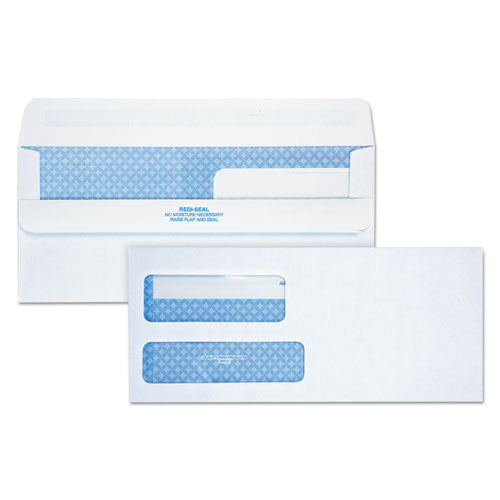 Quality Park™ Double Window Redi-seal Security-tinted Envelope, #9, Commercial Flap, Redi-seal Closure, 3.88 X 8.88, White, 250-carton freeshipping - TVN Wholesale