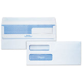 Quality Park™ Double Window Redi-seal Security-tinted Envelope, #10, Commercial Flap, Redi-seal Closure, 4.13 X 9.5, White, 500-box freeshipping - TVN Wholesale