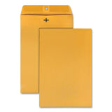Quality Park™ Clasp Envelope, #98, Square Flap, Clasp-gummed Closure, 10 X 15, Brown Kraft, 100-box freeshipping - TVN Wholesale